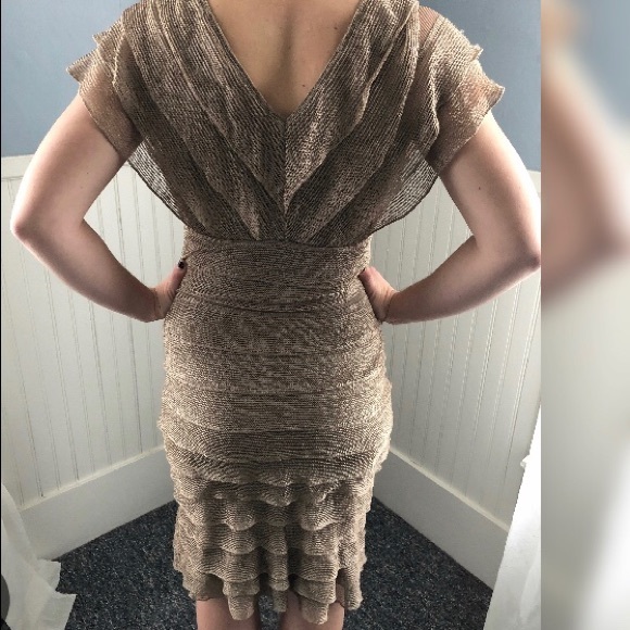 Gold Ruffle Dress - Picture 5 of 5